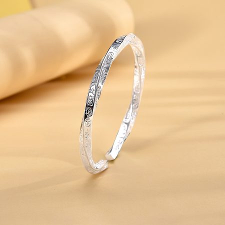 Wholesale S9999 Sterling Silver Mobius Jiyan Bracelet Female Guofeng Solid Opening Silver Bracelet Birthday Gift