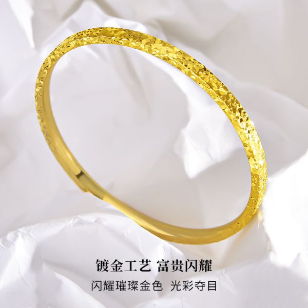 Broken Ice silver bracelet female sterling silver 9999 solid broken ice pure silver bracelet for girlfriend Valentine's Day birthday gift - 图片 3