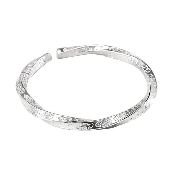 Wholesale S9999 Sterling Silver Mobius Jiyan Bracelet Female Guofeng Solid Opening Silver Bracelet Birthday Gift - 图片 5